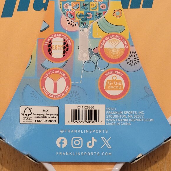 Franklin Youth Sized Polymer Pickleball Paddle. NWT. USA Pickleball Approved. - Picture 5 of 8